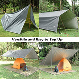 Unigear Toldo Lona Tienda de Campaña Impermeable Carpas Camping Parasol para Tienda Plegable Sombrilla Refugio Portátil Ligero a Prueba de Agua Viento Lluvia Excursiones (300 * 300cm, Gris)