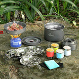 Odoland - Kit de Cocina para camping, 22 piezas