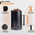 Genérico Encendedor de Carbones Barbacoa, Chimenea para carbones Negra, Cilindro para encender de carbones, Chimenea encendedora