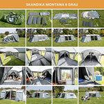 skandika Montana - 8 Personas - Tienda campaña Familiar - túnel - 700x310 cm - mosquiteras (Azul)