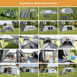 skandika Montana - 8 Personas - Tienda campaña Familiar - túnel - 700x310 cm - mosquiteras (Azul)